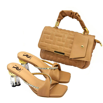 Bolso Bandolera con Cartera Pequeña y Sandalias de Tacón Alto - Image 3