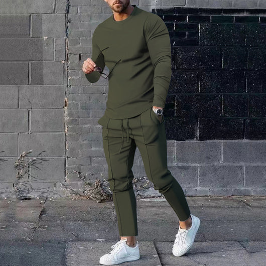 Conjunto Casual Hombre: Playera Manga Larga y Pantalón Liso - Image 18
