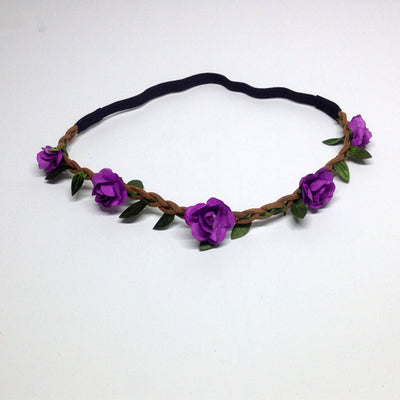 Corona de Flores Rosas Estilo Coreano para Novia - Image 18