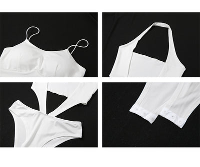 Leggings Deportivos Blancos con Tirantes Ajustables - Image 11