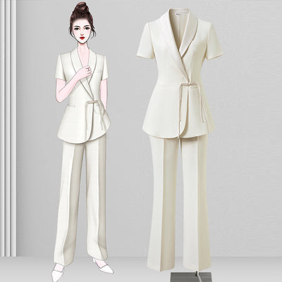 Traje Ejecutivo Mujer Verano Estilo Chino Elegancia Profesional - Image 2