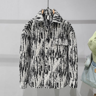 Camisa Chaqueta Manga Larga Tie Dye Tweed para Hombre