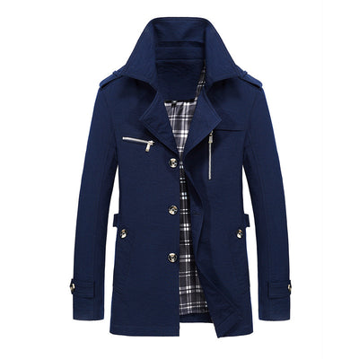 Chaqueta de Trabajo Casual Solido con Solapa para Hombre - Image 8