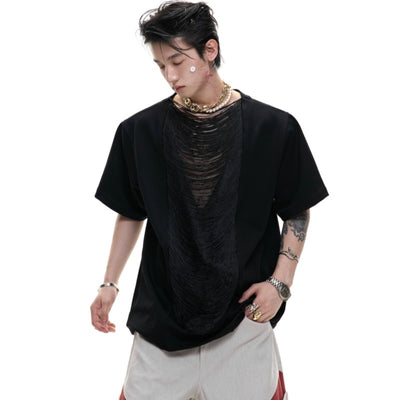 Camiseta Premium Cuello V Escotado Manga Corta Diseño Calado - Image 13