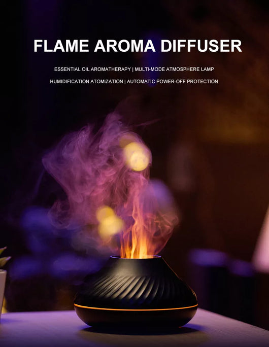 Difusor de Aroma con Llama RGB 130ml - Humidificador 3D Volcán de Fuego - Image 10