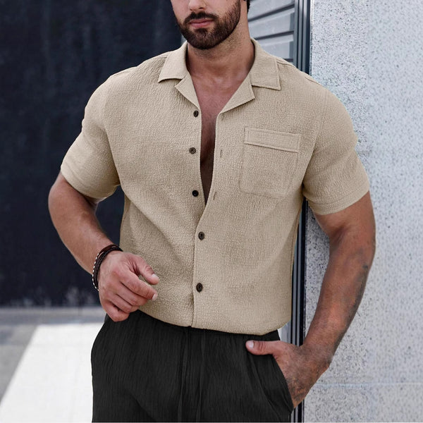 Camisa Semiformal Transpirable Antiarrugas para Hombre