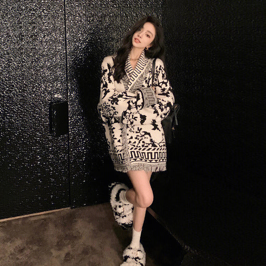 Cardigan Tejido Holgado para Mujer - Suéter Cómodo y Versátil