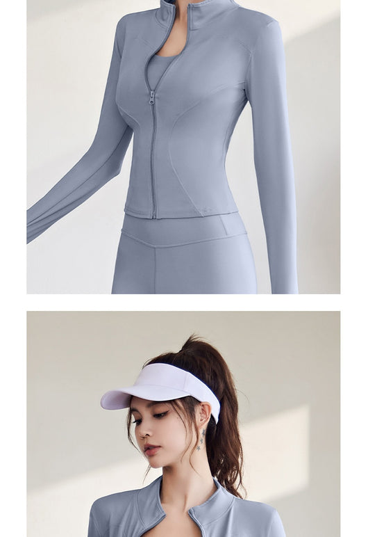 Chaqueta Deportiva Mujer Manga Larga Ajustada para Running, Fitness y Yoga - Image 30