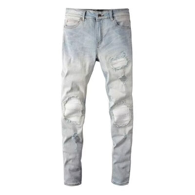 Jeans Slim Fit con Roturas Hombre - Stretch Lavado Moderno - Image 18