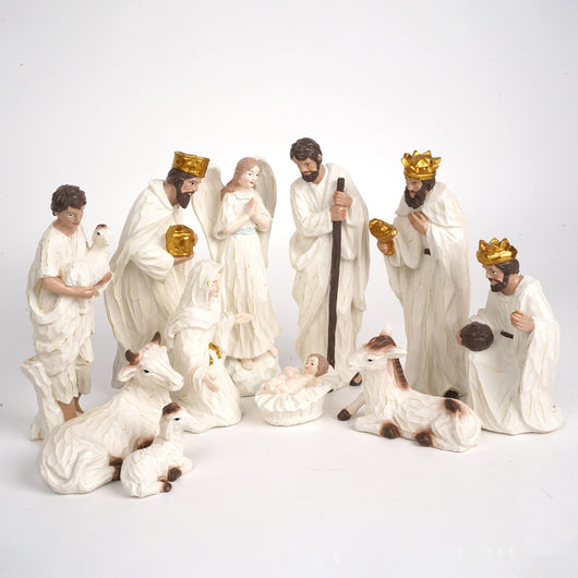 Juego de 11 Adornos Navideños Religiosos en Resina - Image 5