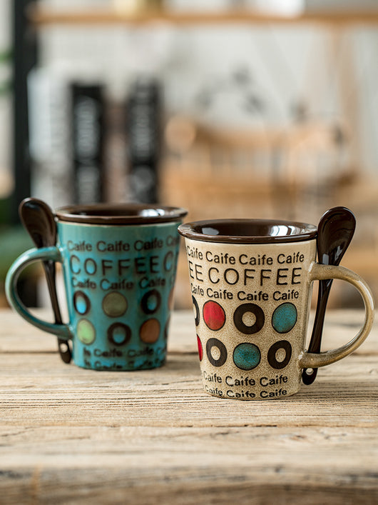 Taza de Cerámica para Café con Tapa y Cuchara - Image 11
