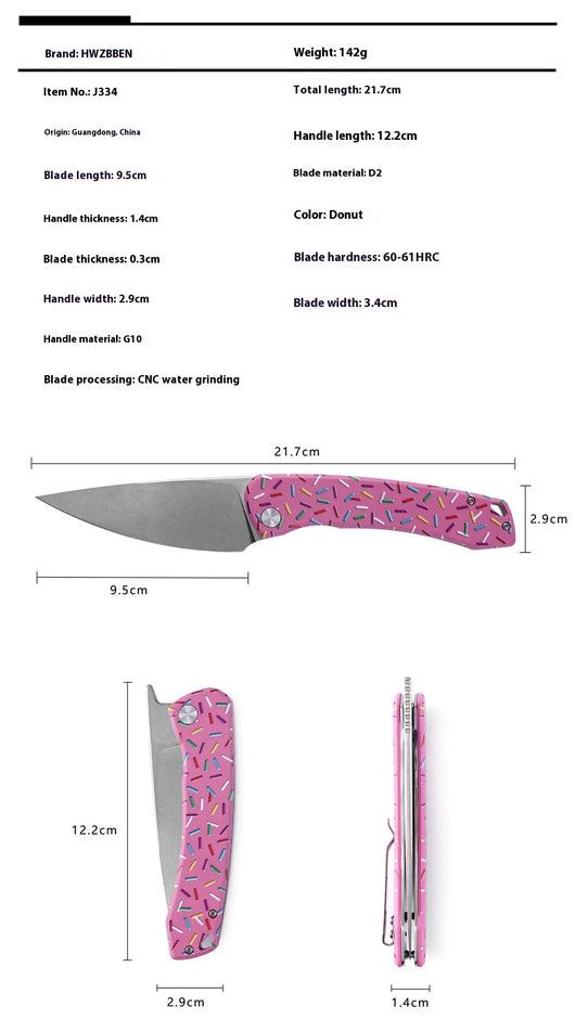 Cuchillo Plegable Multifunción G10 - Filo Afilado para Aventuras - Image 7