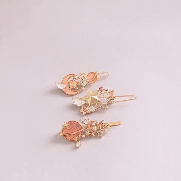 Pasador Coreano Cielo Estrellado - Diseño Kawaii Estético Japonés