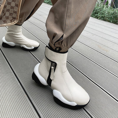 Botas de Invierno Talla Grande para Mujer con Tacón Robusto y Punta Redonda - Image 18