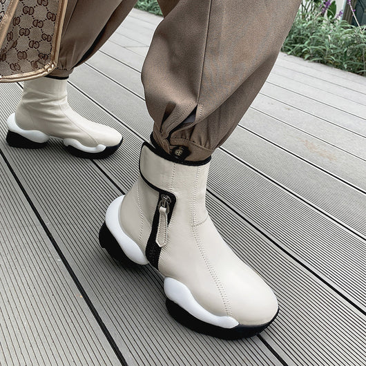 Botas de Invierno Talla Grande para Mujer con Tacón Robusto y Punta Redonda - Image 18