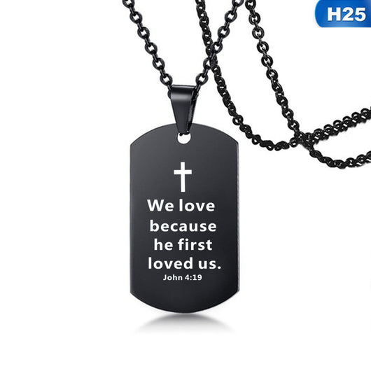 Collar Cadena Acero Inoxidable con Dije Biblia para Hombre y Adolescente - Image 25