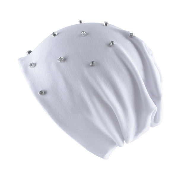 Gorra de Rhinestones con Remaches