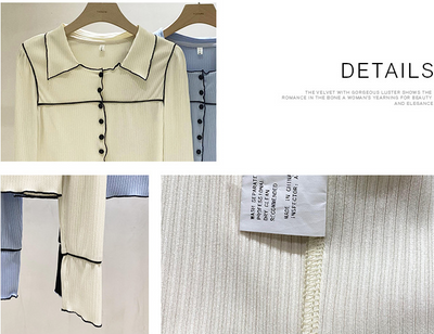 Camisa de Algodón Stretch con Solapa - Diseño Moderno para Mujer - Image 16
