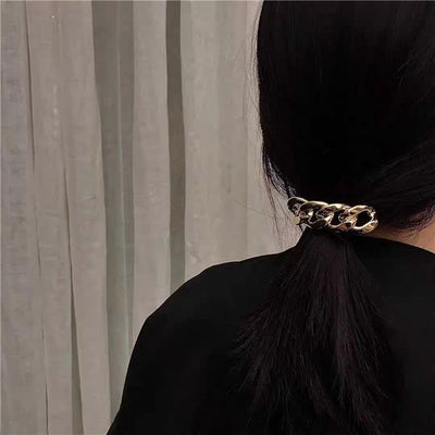Pasador de Cabello Metal Cadena Viento Frío - Image 4