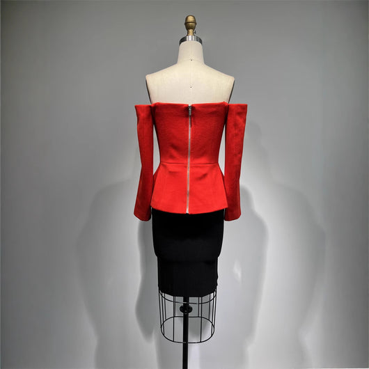 Conjunto de 2 Piezas: Blusa Suelta y Falda Ajustada Casual - Image 5