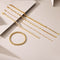 Pulsera Apilable de 5 Piezas en Plata S925 y Dorado