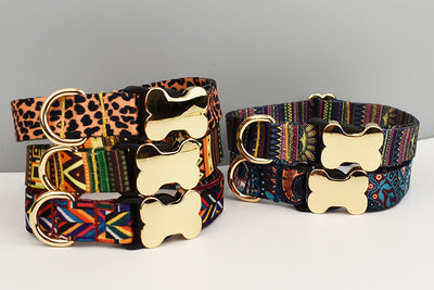 Collar para Mascotas con Diseño Étnico y Hebilla de Hueso - Image 22