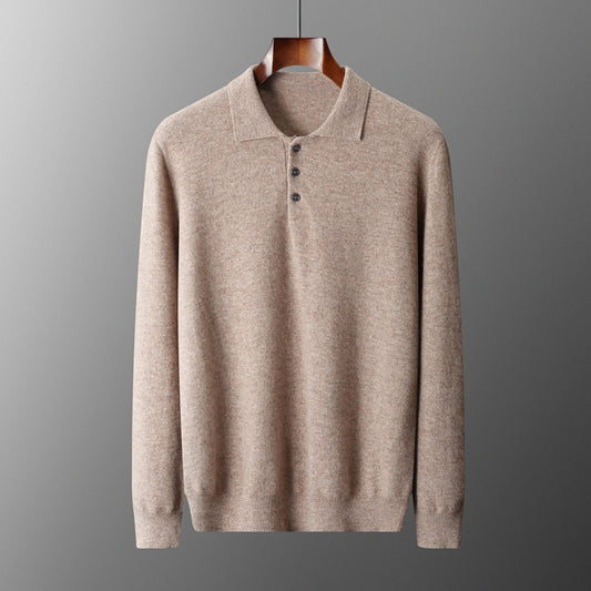 Suéter Polo de Lana para Hombre - Comodidad Casual Premium - Image 2