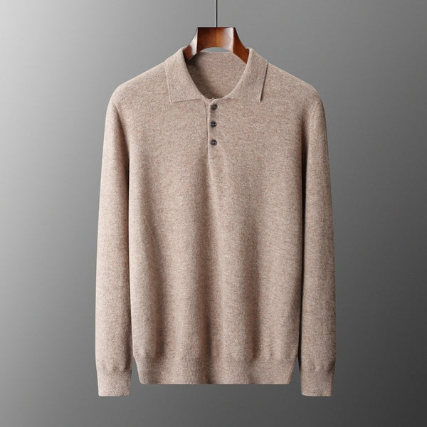 Suéter Polo de Lana para Hombre - Comodidad Casual Premium