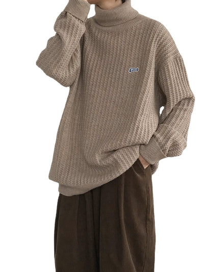 Suéter Cuello Alto Retro Caramelo Estilo Japonés - Image 5