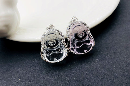 Collar de Plata Estilo Étnico con Colgante Buda Diamantado