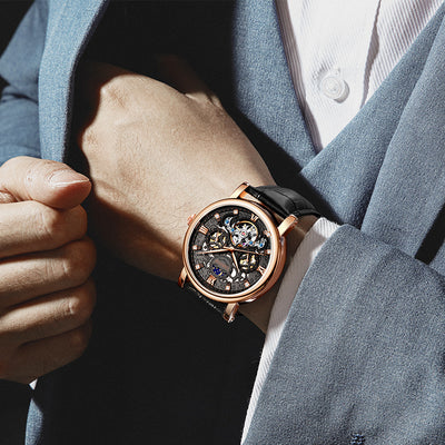 Reloj de Cuero Impermeable con Esfera Luminosa para Hombre - Image 2