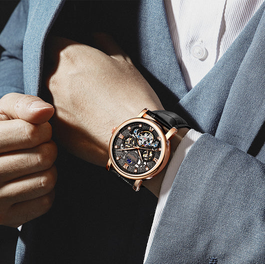 Reloj de Cuero Impermeable con Esfera Luminosa para Hombre - Image 2