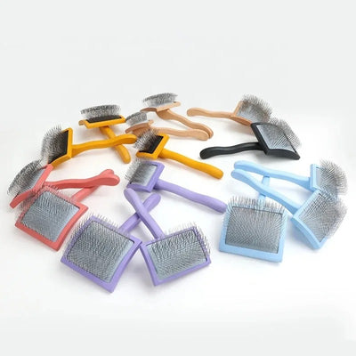 Peine Deslanador de Madera con Cuchilla de Aire y Aguja para Mascotas