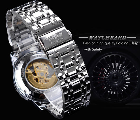 Reloj Mecánico Impermeable con Diseño Calado para Hombre - Image 36