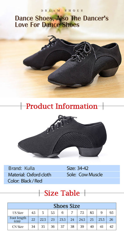 Zapatos de Danza Latina para Mujer Transpirables con Tela Oxford - Image 9