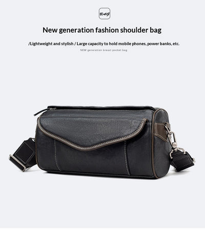 Bolsa Crossbody de Cuero Curtido al Vegetal para Hombre - Estilo Vintage - Image 7