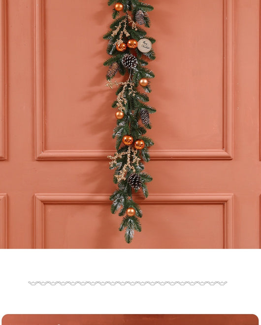 Guirnalda Navideña de Ratán con Cuerno - Decoración Colgante para Puerta y Pared - Image 13