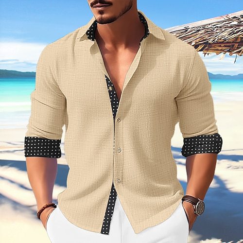 Camisa Abrigo Suelta y Casual de Manga Larga para Hombre - Image 22