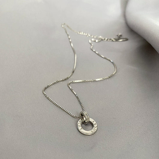 Anillo y Collar de Plata 925 con Letra Inglesa para Mujer - Image 9