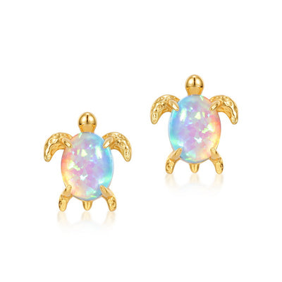 Aretes de Tortuga Ópalo Sintético - Colección Ocean Series - Image 5