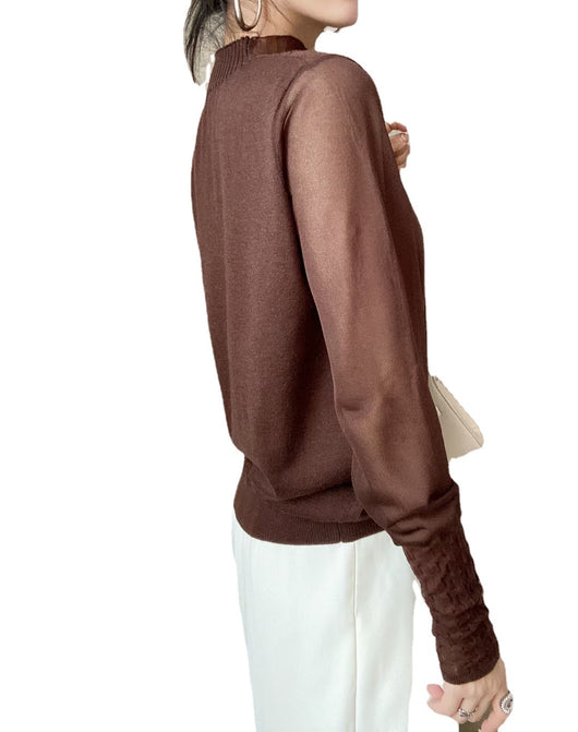 Suéter Suelto Mujer con Costuras en Contraste - Diseño Versátil - Image 16
