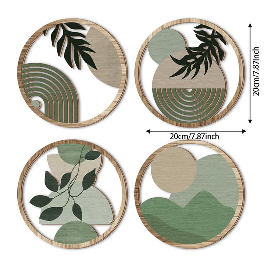 Pegatinas Decorativas de Pared Hojas Redondas Estilo Retro - Image 4