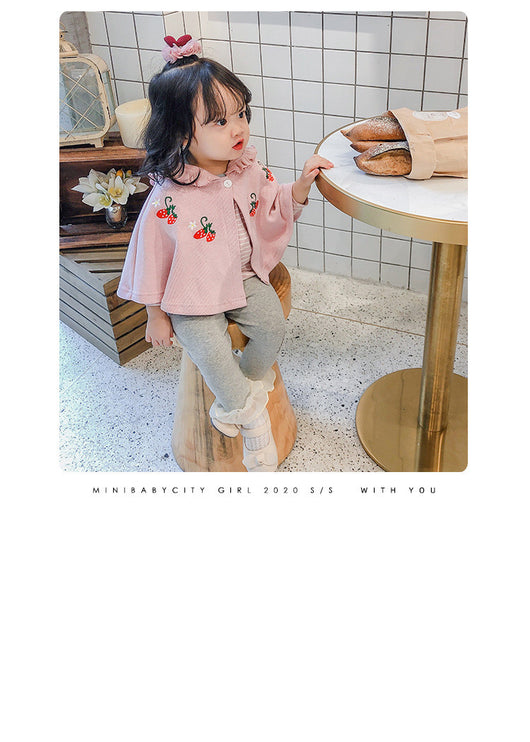 Capa con Capucha Infantil Bordada Fresa Dulce - Image 7