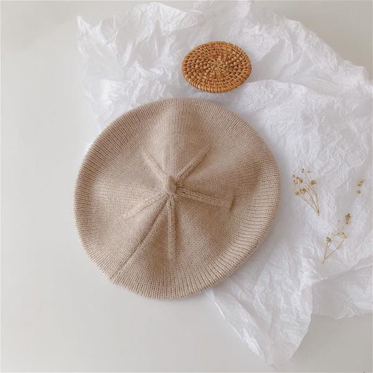 Boina Infantil de Punto Suave - Gorro Bebé Otoño en Colores Lisos - Image 16