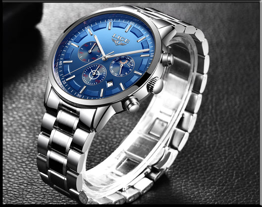 Reloj Deportivo Empresarial de Cuarzo Lunar Resistente al Agua para Hombre - Image 37
