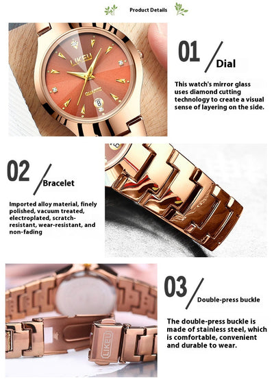 Reloj de Cuarzo Impermeable para Mujer de Temperamento Simple - Image 37