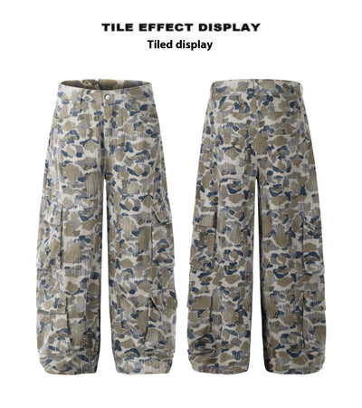 Pantalones Cargo Anchos Camuflaje para Mujer - Estilo Casual y Versátil - Image 9