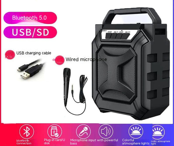 Parlante Bluetooth Portátil para Exteriores con Radio Inalámbrica