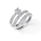 S925 Sterling Plateado Ring Spiral Design Zircon Inlaid Personality Platinum No 5