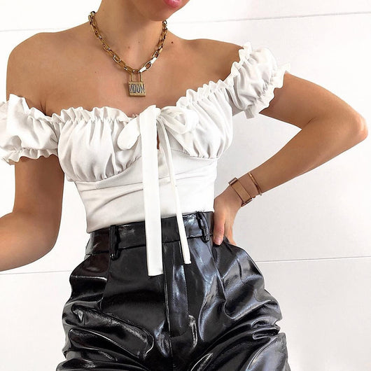 Vestido de Una Pieza con Cuello Fruncido y Mangas Cortas - Image 10